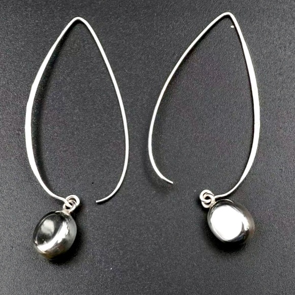 Silpada Vintage Sterling Silver larger sz drop silver bead threader earr… - Picture 8 of 10